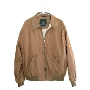 Men's Weatherproof Brown Vintage '80s Harrington Dad Golf Jacket Bomber - Large